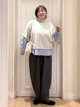 「アイテム（パンプス）」を使った、さかもってぃさん（レディース・163cm・40代）の冬コーディネート