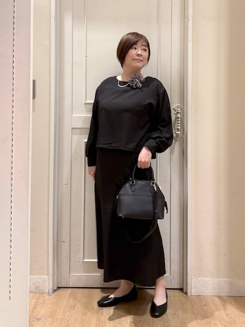 ◆MICHAA スタンカラレイヤードワンピース ◇MICHAA スタンカラレイヤードワンピース