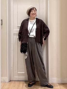 「アイテム（ジャケット/アウター）」を使った、さかもってぃさん（レディース・163cm・40代）の秋コーディネート