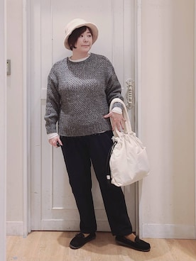 「アイテム（帽子）」を使った、さかもってぃさん（レディース・164cm・40代）の秋コーディネート