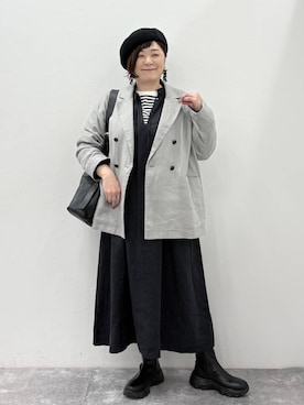 「アイテム（テーラードジャケット）」を使った、さかもってぃさん（レディース・163cm・40代）の秋コーディネート