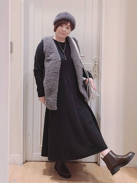 「アイテム（ワンピース/ドレス）」を使った、さかもってぃさん（レディース・164cm・40代）の秋コーディネート