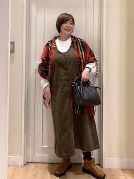 「アイテム（ワンピース/ドレス）」を使った、さかもってぃさん（レディース・163cm・40代）の秋コーディネート