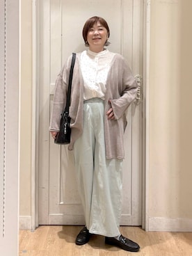 「studio CLIP（スタディオクリップ）のアイテム（トップス）」を使った、さかもってぃさん（レディース・163cm）の春コーディネート