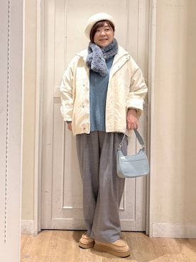 「アイテム（帽子）」を使った、さかもってぃさん（レディース・163cm・40代）の秋コーディネート