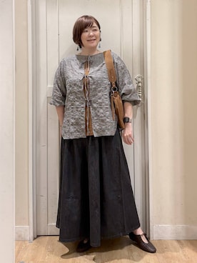 「アイテム（デニムパンツ）」を使った、さかもってぃさん（レディース・163cm・40代）の夏コーディネート