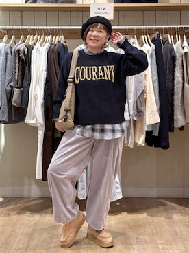 「アイテム（ブーツ）」を使った、さかもってぃさん（レディース・163cm・40代）の冬コーディネート