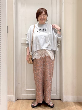 「studio CLIP（スタディオクリップ）のアイテム（バッグ）」を使った、さかもってぃさん（レディース・163cm）の春コーディネート