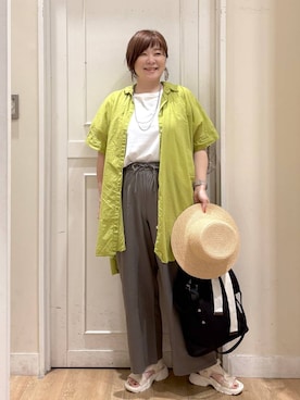 「studio CLIP（スタディオクリップ）のアイテム」を使った、さかもってぃさん（レディース・163cm）の夏コーディネート