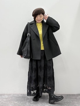「アイテム（ハンチング/ベレー帽）」を使った、さかもってぃさん（レディース・163cm・40代）の秋コーディネート