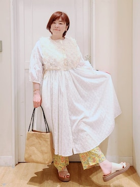 「アイテム（ワンピース/ドレス）」を使った、さかもってぃさん（レディース・164cm・40代）の夏コーディネート