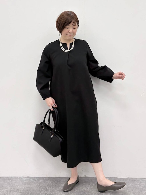 WEB限定】キーネックフォルムワンピース《オケージョン2026SS