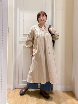 「アイテム（ワンピース/ドレス）」を使った、さかもってぃさん（レディース・164cm・40代）の秋コーディネート