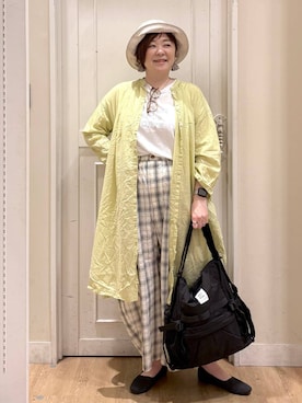 「studio CLIP（スタディオクリップ）のアイテム（パンツ）」を使った、さかもってぃさん（レディース・163cm）の春コーディネート