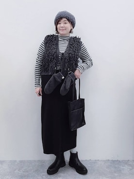 「アイテム（帽子）」を使った、さかもってぃさん（レディース・164cm・40代）の秋コーディネート
