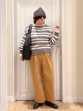 「アイテム（パンプス）」を使った、さかもってぃさん（レディース・163cm・40代）の秋コーディネート