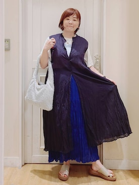 「アイテム（ワンピース/ドレス）」を使った、さかもってぃさん（レディース・164cm・40代）の夏コーディネート