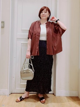 「studio CLIP（スタディオクリップ）のトングサンダル（サンダル）」を使った、さかもってぃさん（レディース・164cm）の夏コーディネート