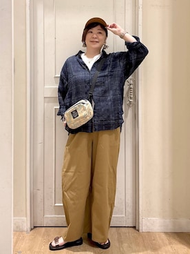 「studio CLIP（スタディオクリップ）のアイテム（パンツ）」を使った、さかもってぃさん（レディース・163cm）の春コーディネート