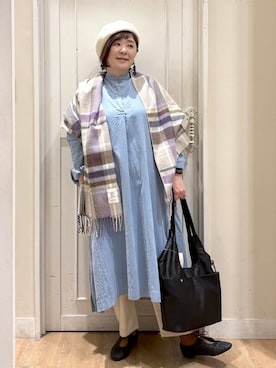 「アイテム（パンプス）」を使った、さかもってぃさん（レディース・163cm・40代）の秋コーディネート