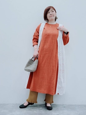 「アイテム（ワンピース/ドレス）」を使った、さかもってぃさん（レディース・164cm・40代）の夏コーディネート