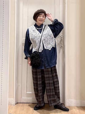 「アイテム（その他シューズ）」を使った、さかもってぃさん（レディース・163cm）の秋コーディネート