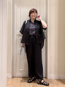 「アイテム（シャツ/ブラウス）」を使った、さかもってぃさん（レディース・163cm・40代）の夏コーディネート
