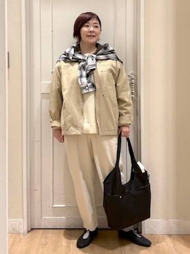 「アイテム（パンプス）」を使った、さかもってぃさん（レディース・163cm・40代）の秋コーディネート