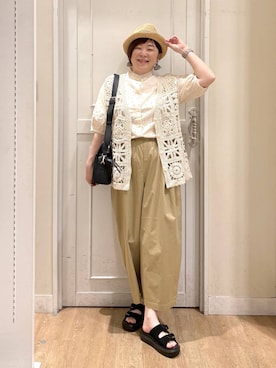 「studio CLIP（スタディオクリップ）のアイテム（バッグ）」を使った、さかもってぃさん（レディース・163cm）の春コーディネート