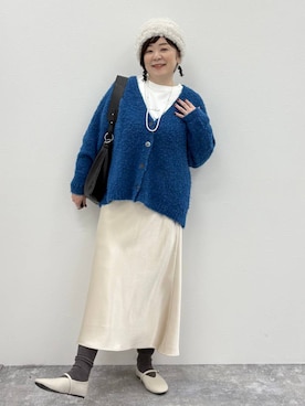 「アイテム（スカート）」を使った、さかもってぃさん（レディース・163cm・40代）の秋コーディネート