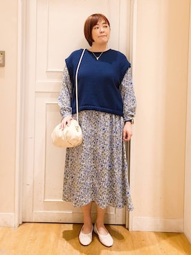 「アイテム（ワンピース/ドレス）」を使った、さかもってぃさん（レディース・164cm・40代）の春コーディネート