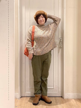 「アイテム（帽子）」を使った、さかもってぃさん（レディース・163cm・40代）の秋コーディネート