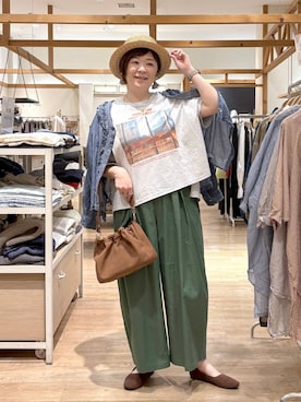 「studio CLIP（スタディオクリップ）のアイテム」を使った、さかもってぃさん（レディース・163cm）の春コーディネート