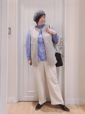「アイテム（帽子）」を使った、さかもってぃさん（レディース・164cm・40代）の秋コーディネート