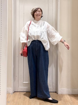 「アイテム（パンプス）」を使った、さかもってぃさん（レディース・163cm・40代）の夏コーディネート