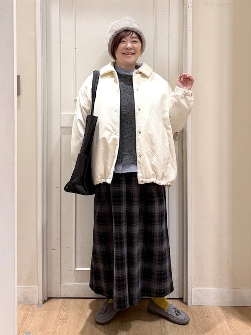 ナゴンスタンス 中綿コーチジャケット / コート nagonstans ナゴンスタンス 中綿コーチジャケット ナイロン コート 白