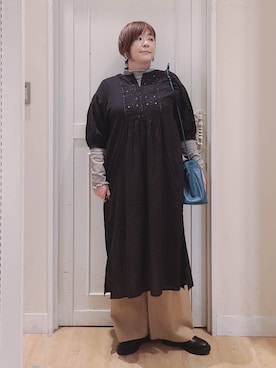 「アイテム（ワンピース/ドレス）」を使った、さかもってぃさん（レディース・164cm・40代）の秋コーディネート