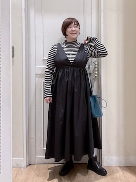 「アイテム（ワンピース/ドレス）」を使った、さかもってぃさん（レディース・163cm・40代）の秋コーディネート