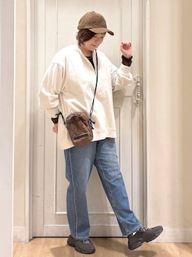 「アイテム（財布）」を使った、さかもってぃさん（レディース・163cm）の秋コーディネート