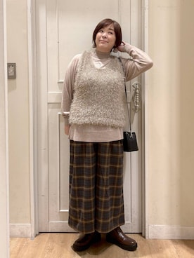 「アイテム（ワンピース/ドレス）」を使った、さかもってぃさん（レディース・163cm・40代）の冬コーディネート