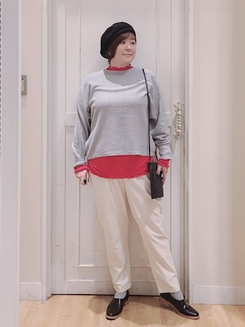 「アイテム（帽子）」を使った、さかもってぃさん（レディース・164cm・40代）の秋コーディネート