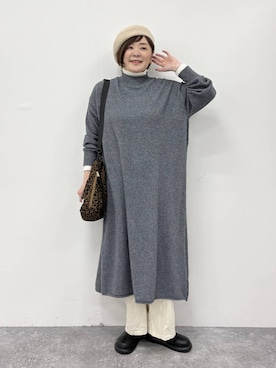 「アイテム（ワンピース/ドレス）」を使った、さかもってぃさん（レディース・163cm・40代）の冬コーディネート