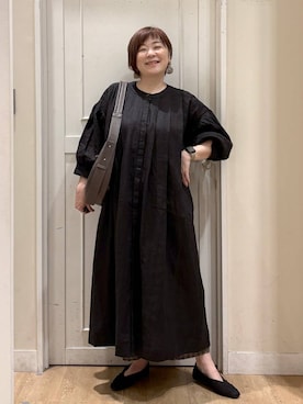 「アイテム（ワンピース）」を使った、さかもってぃさん（レディース・163cm・40代）の秋コーディネート
