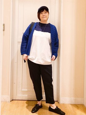 「アイテム（帽子）」を使った、さかもってぃさん（レディース・164cm・40代）の春コーディネート
