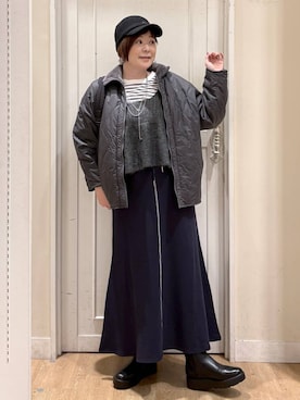 「アイテム（ベスト）」を使った、さかもってぃさん（レディース・163cm・40代）の秋コーディネート