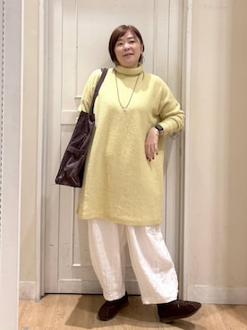 「アイテム（チョーカー）」を使った、さかもってぃさん（レディース・163cm）の冬コーディネート