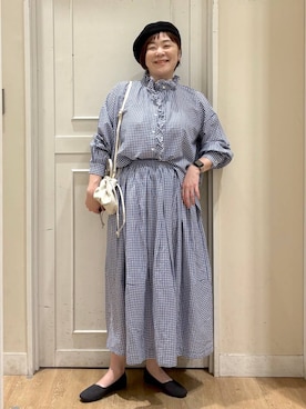 「studio CLIP（スタディオクリップ）のアイテム（帽子）」を使った、さかもってぃさん（レディース・163cm）の春コーディネート