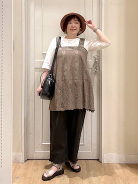 「studio CLIP（スタディオクリップ）のアイテム（パンツ）」を使った、さかもってぃさん（レディース・163cm）の春コーディネート