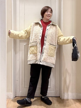 「アイテム（ルームウェア）」を使った、さかもってぃさん（レディース・163cm）の冬コーディネート