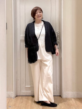 「アイテム（ジャケット/アウター）」を使った、さかもってぃさん（レディース・163cm・40代）の秋コーディネート